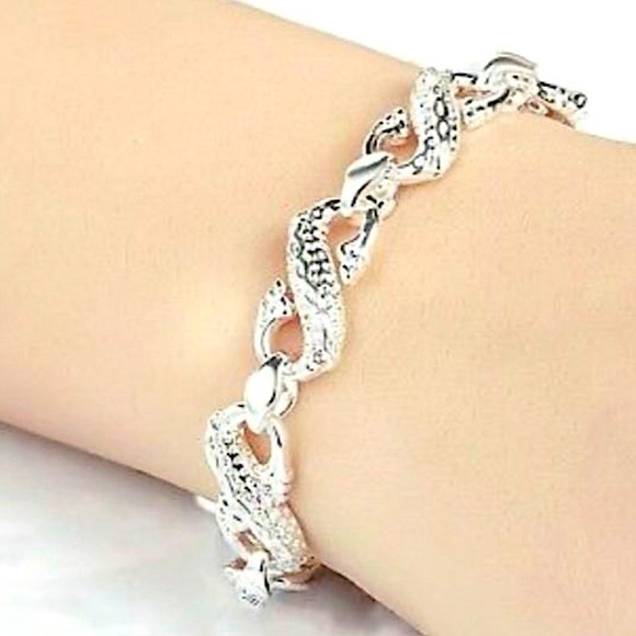 Sterling Silver Dragon Chain Link Bracelet Matching Ring Set - Picture 8 of 14